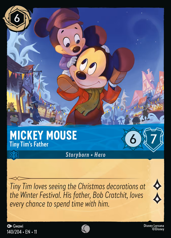 Mickey Mouse - Tiny Tim's Father 11-140 Lorcana card