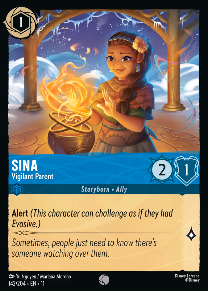 Sina - Vigilant Parent 11-142 Lorcana card