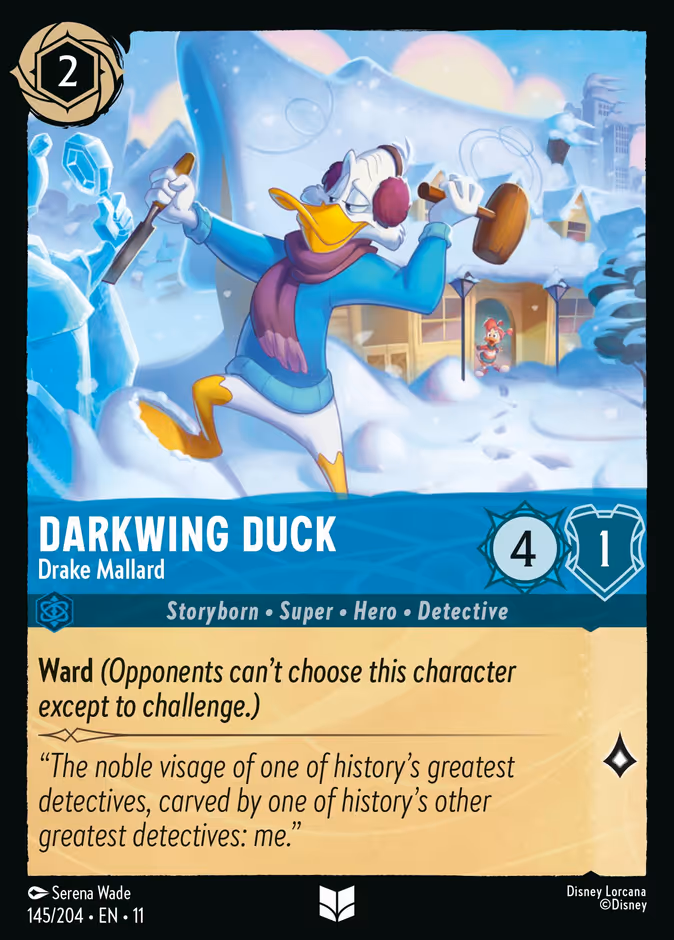 Darkwing Duck - Drake Mallard 11-145 Lorcana card
