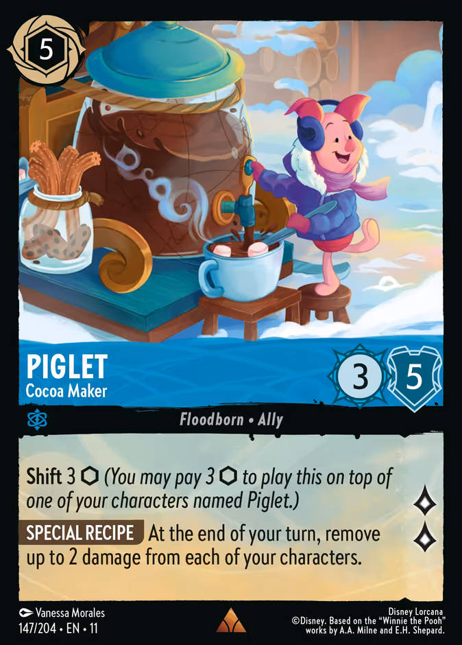 Piglet - Cocoa Maker 11-147 Lorcana card