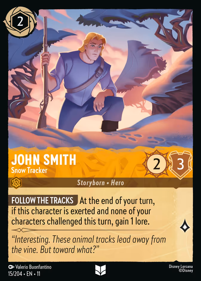 John Smith - Snow Tracker 11-15 Lorcana card