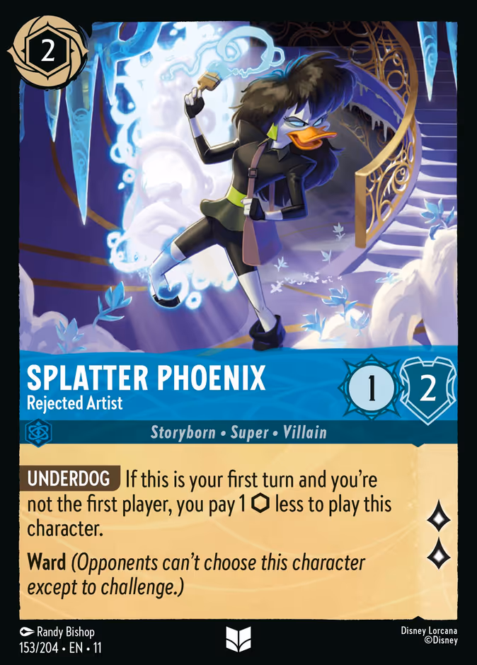 Splatter Phoenix - Rejected Artist 11-153 Lorcana card