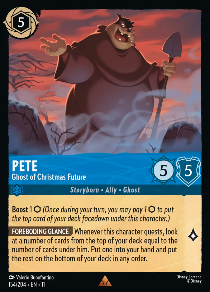 Pete - Ghost of Christmas Future 11-154 Lorcana card