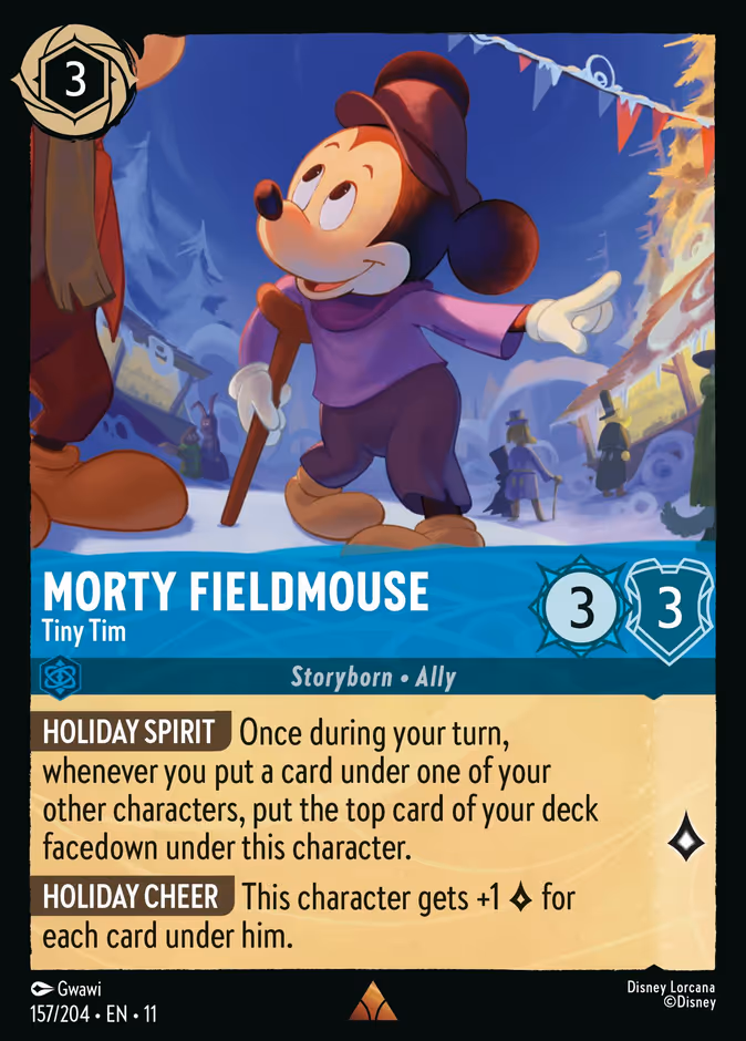 Morty Fieldmouse - Tiny Tim 11-157 Lorcana card