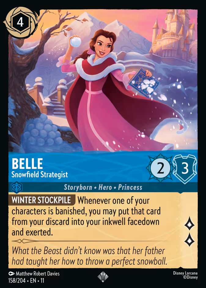 Belle - Snowfield Strategist 11-158 Lorcana card