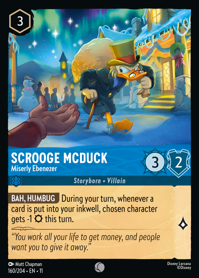 Scrooge McDuck - Miserly Ebenezer 11-160 Lorcana card