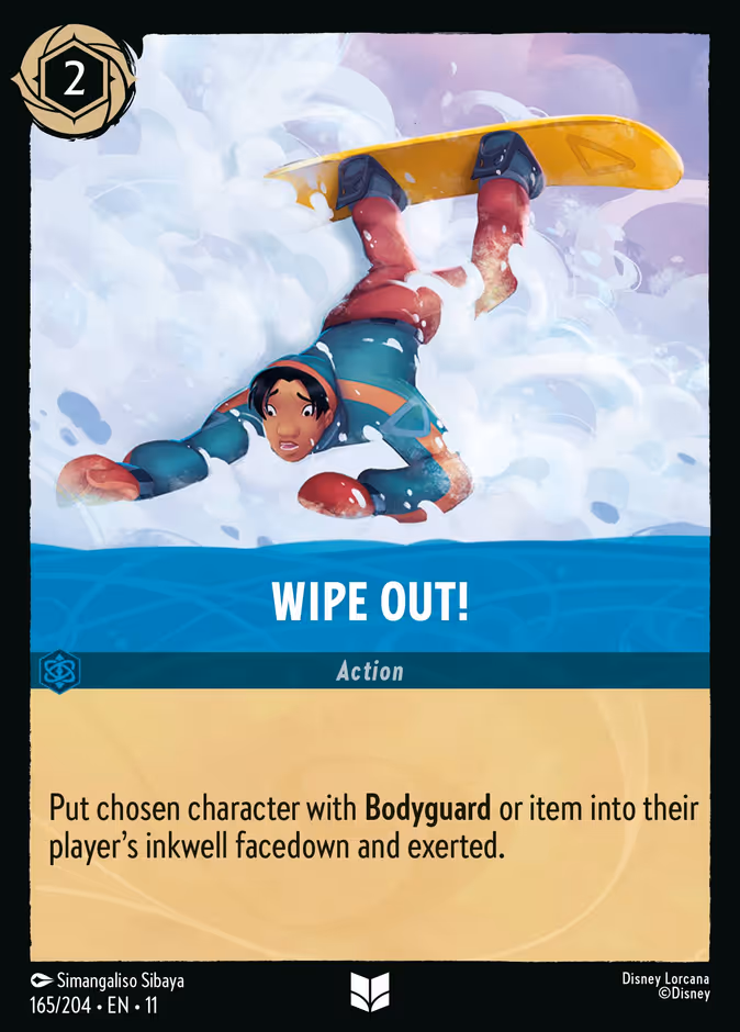 Wipe Out! 11-165 Lorcana card