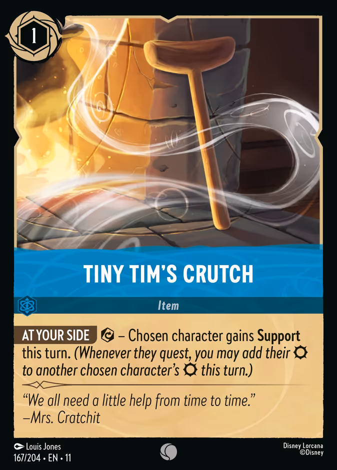 Tiny Tim's Crutch 11-167 Lorcana card