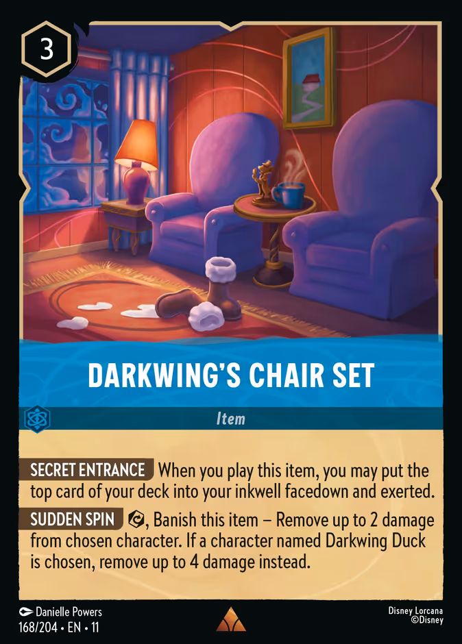 Darkwing's Chair Set 11-168 Lorcana card