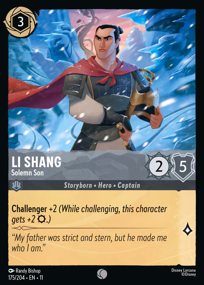 Li Shang - Solemn Son 11-175 Lorcana card