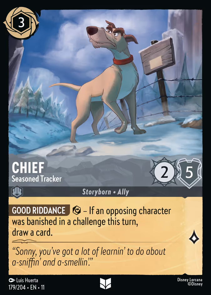 Chief - Seasoned Tracker 11-179 Lorcana card