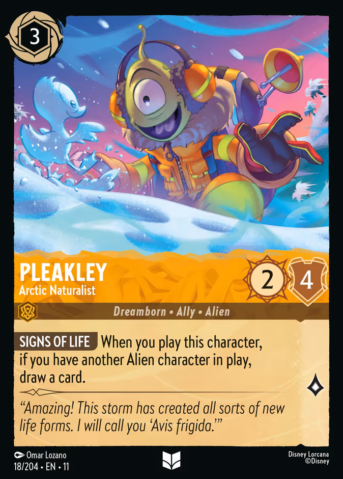 Pleakley - Arctic Naturalist 11-18 Lorcana card