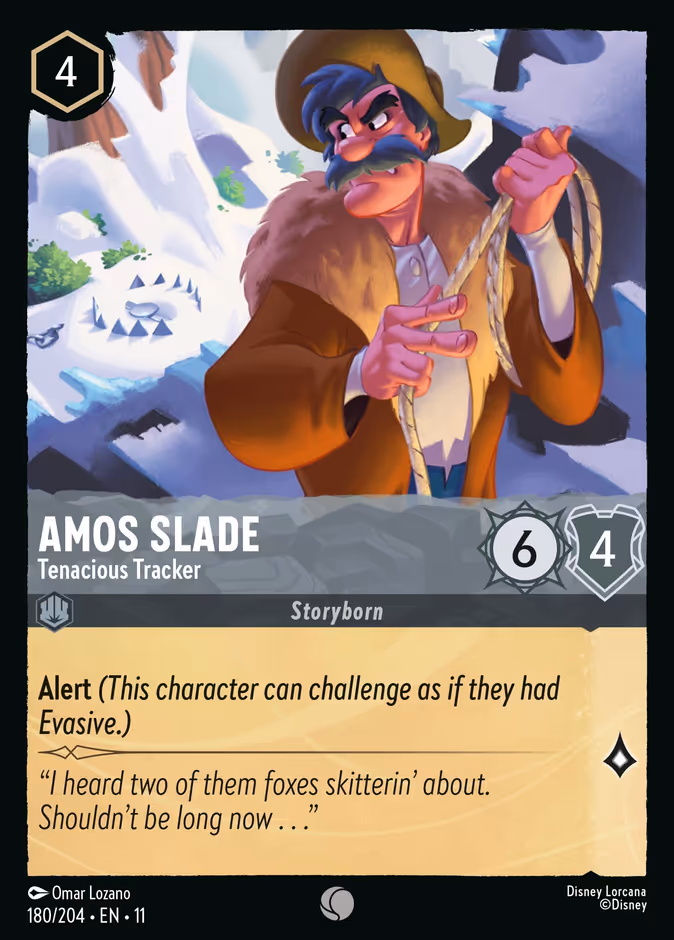Amos Slade - Tenacious Tracker 11-180 Lorcana card