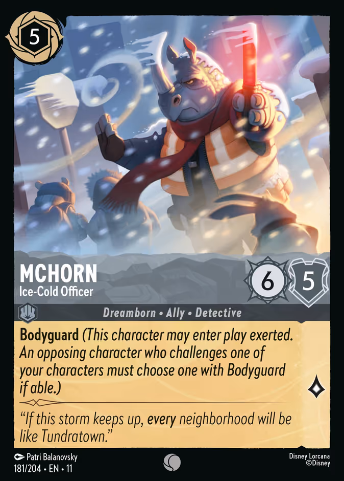 McHorn - Ice-Cold Officer 11-181 Lorcana card