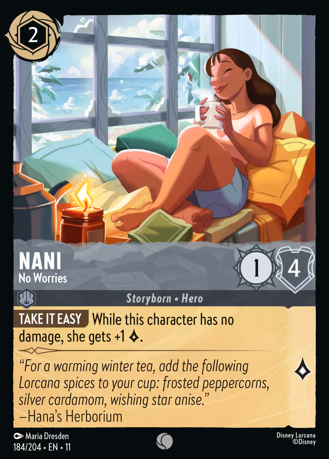 Nani - No Worries 11-184 Lorcana card