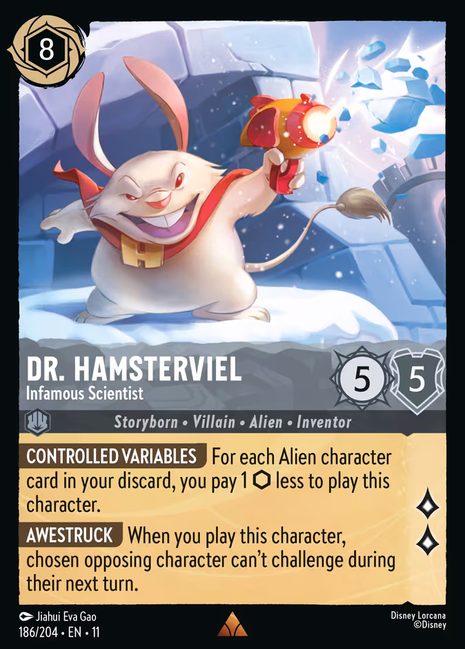 Dr. Hamsterviel - Infamous Scientist 11-186 Lorcana card
