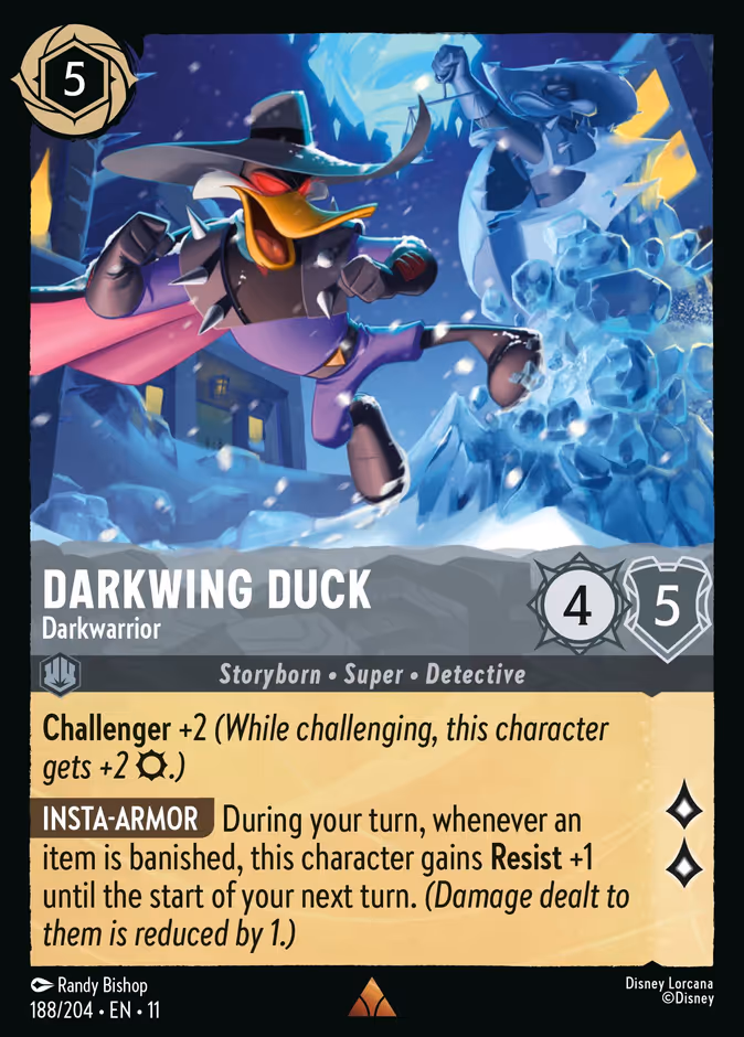 Darkwing Duck - Darkwarrior 11-188 Lorcana card