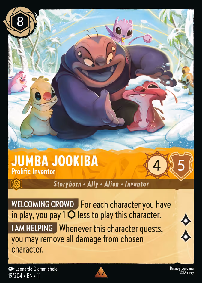 Jumba Jookiba - Prolific Inventor 11-19 Lorcana card
