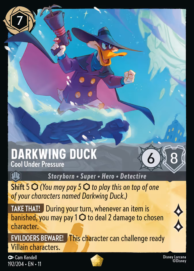 Darkwing Duck - Cool Under Pressure 11-192 Lorcana card