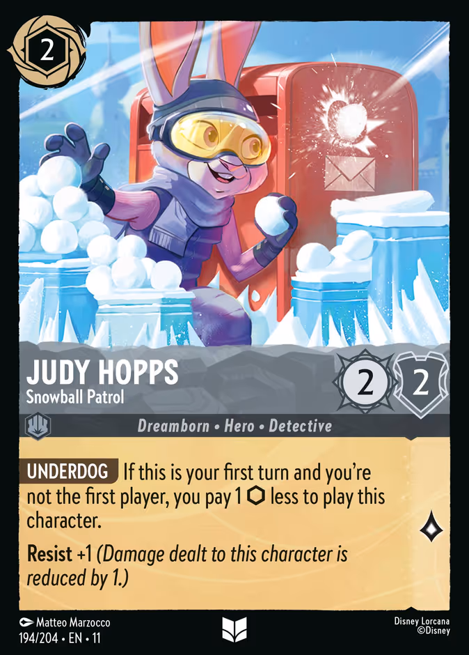 Judy Hopps - Snowball Patrol 11-194 Lorcana card