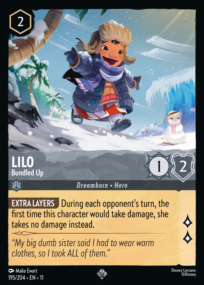 Lilo - Bundled Up 11-195 Lorcana card