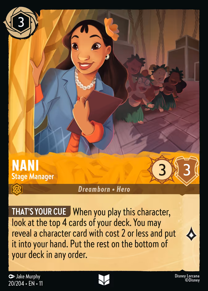 Nani - Stage Manager 11-20 Lorcana card