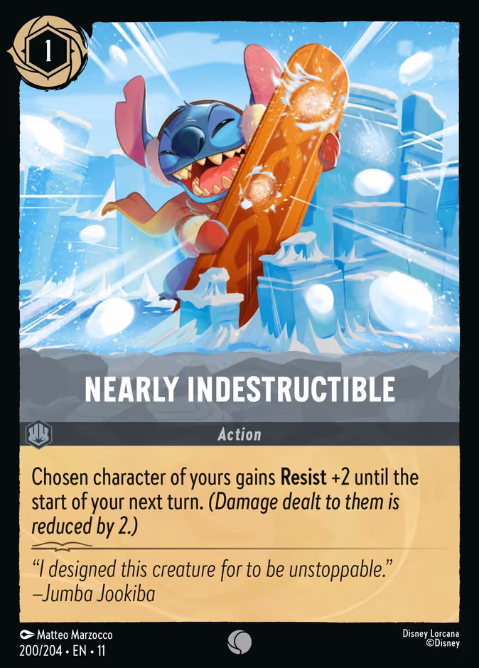 Nearly Indestructible 11-200 Lorcana card