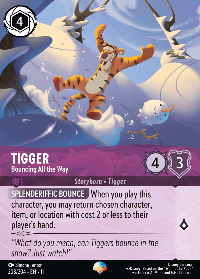 Tigger - Bouncing All the Way 11-208 Lorcana card