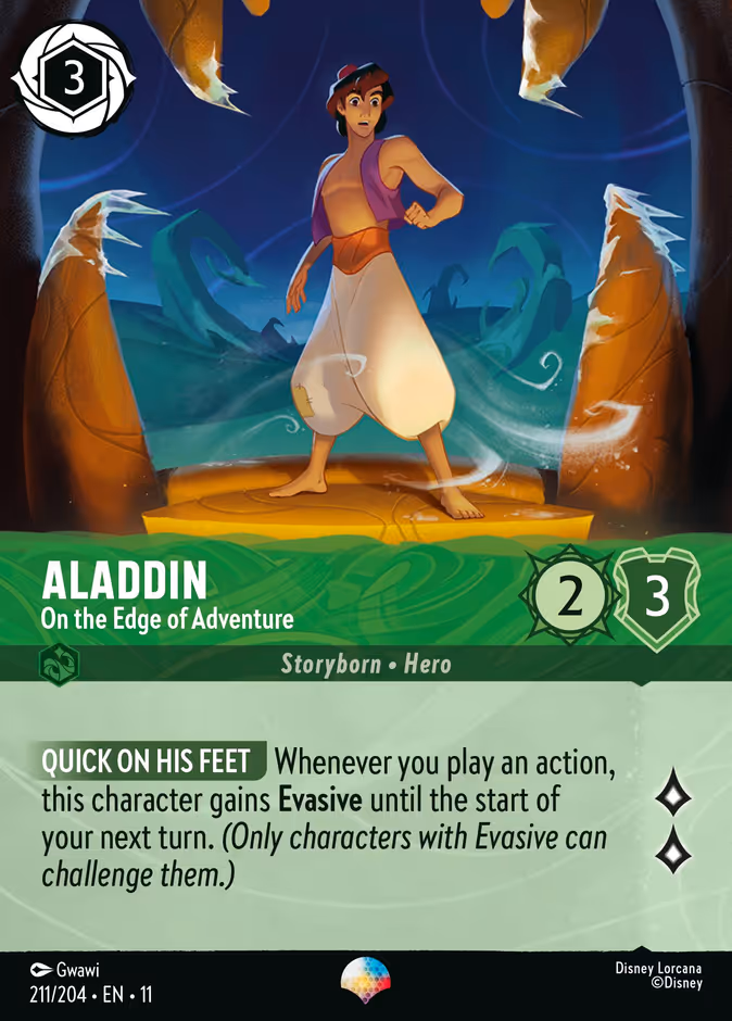 Aladdin - On the Edge of Adventure 11-211 Lorcana card