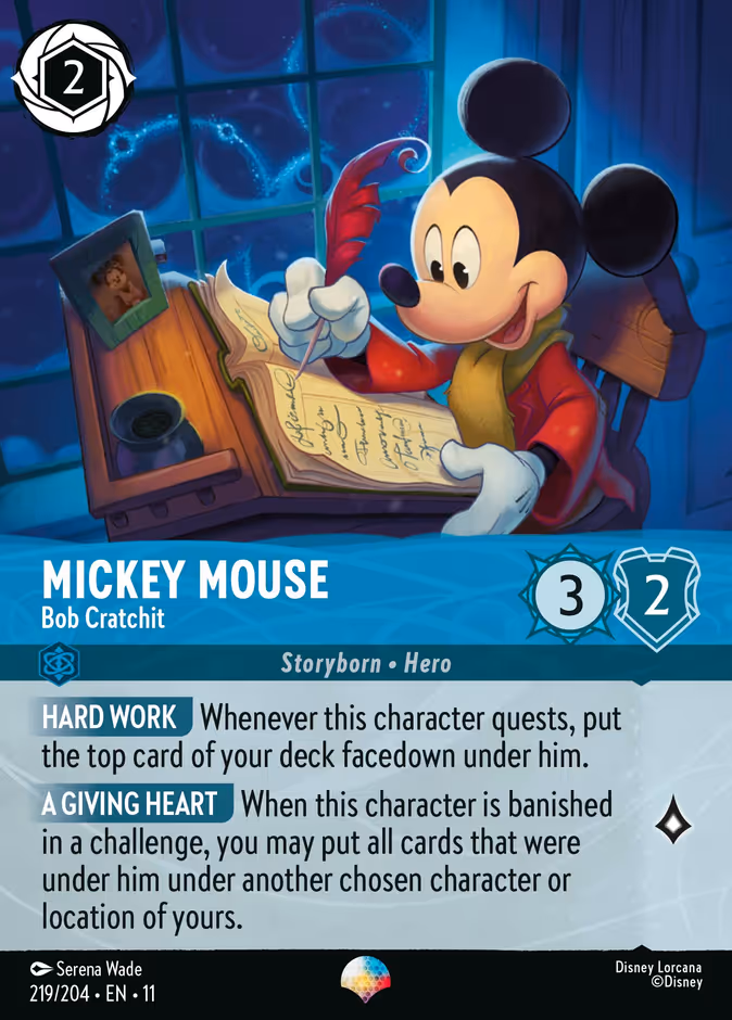 Mickey Mouse - Bob Cratchit 11-219 Lorcana card