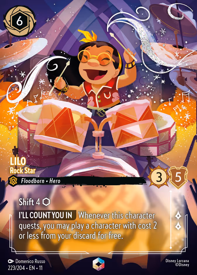 Lilo - Rock Star 11-223 Lorcana card