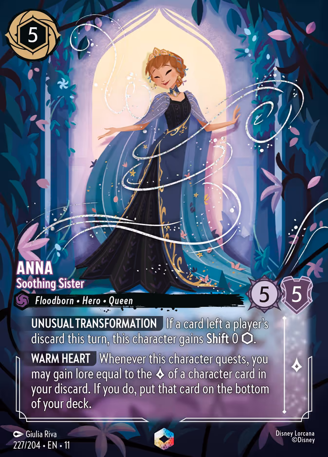 Anna - Soothing Sister 11-227 Lorcana card