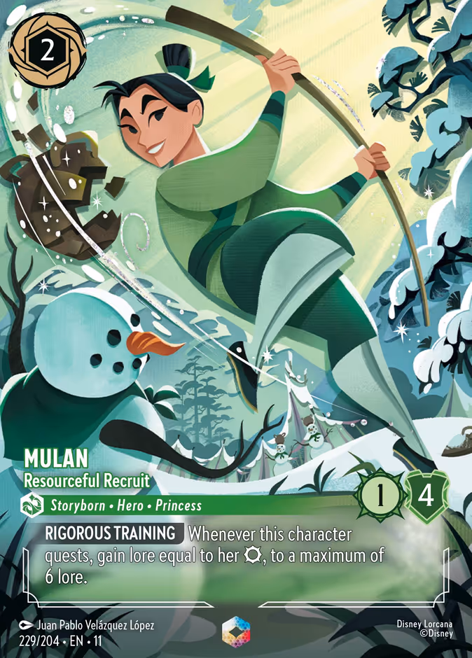 Mulan - Resourceful Recruit 11-229 Lorcana card