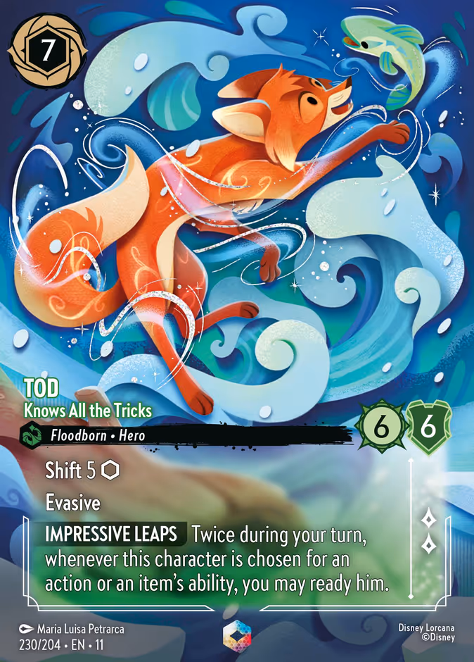 Tod - Knows All the Tricks 11-230 Lorcana card