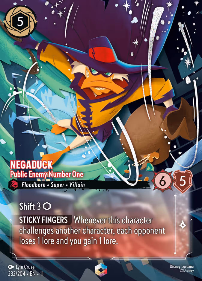 Negaduck - Public Enemy Number One 11-232 Lorcana card