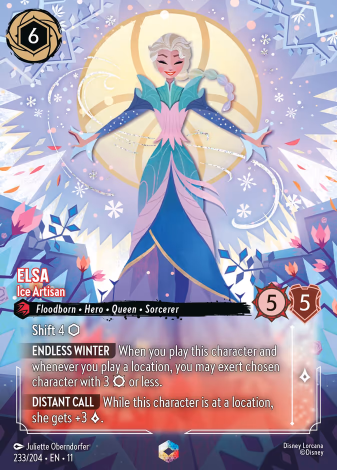 Elsa - Ice Artisan 11-123 Lorcana card