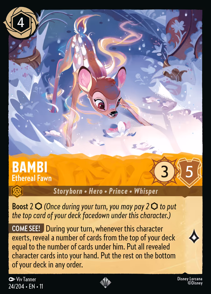 Bambi - Ethereal Fawn 11-24 Lorcana card