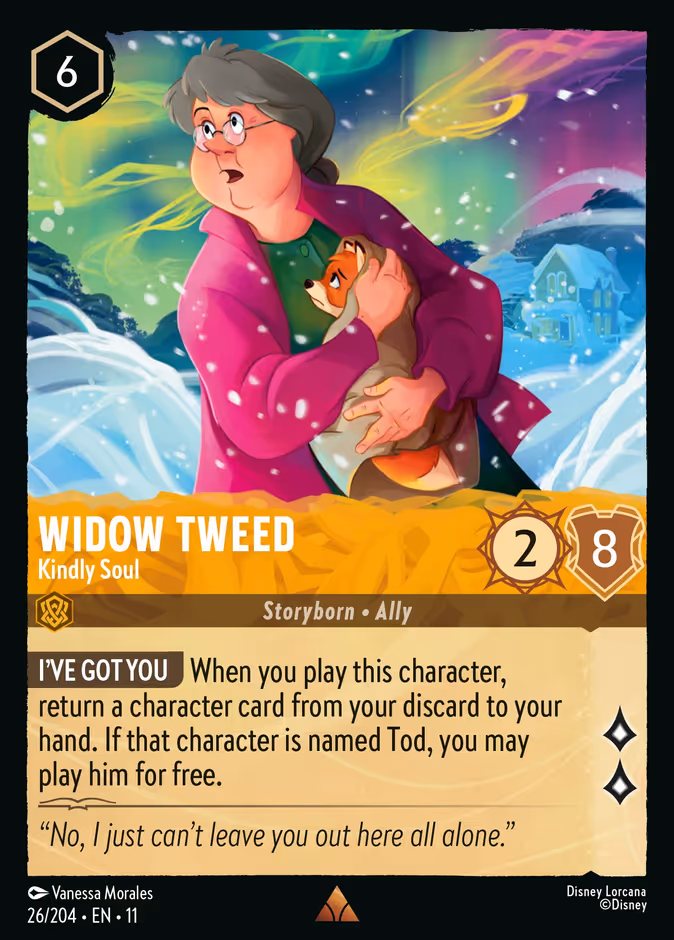 Widow Tweed - Kindly Soul 11-26 Lorcana card