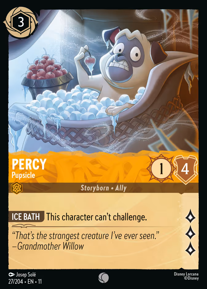 Percy - Pupsicle 11-27 Lorcana card