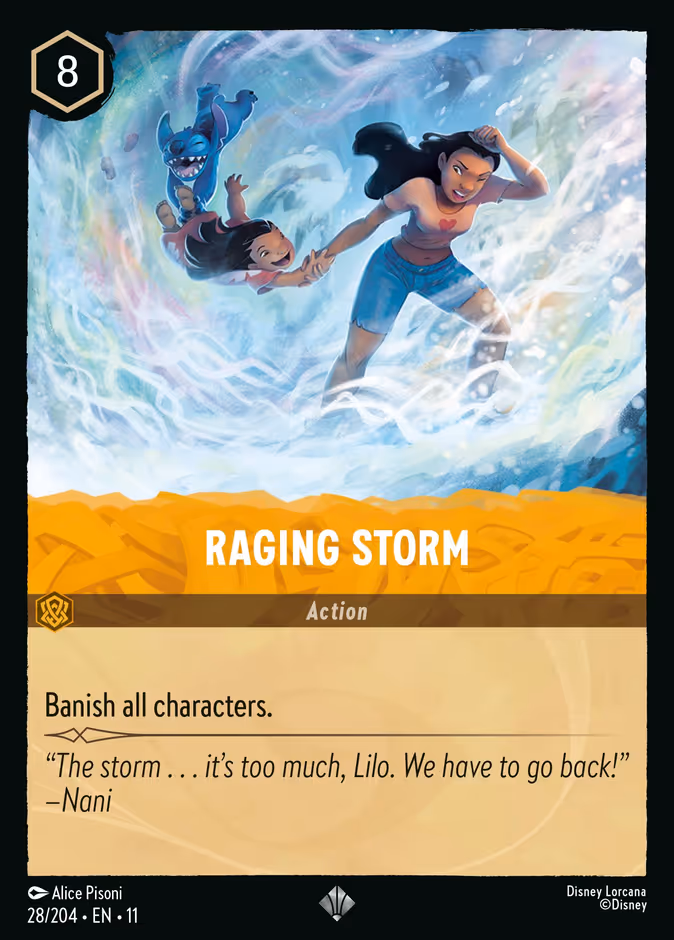 Raging Storm 11-28 Lorcana card