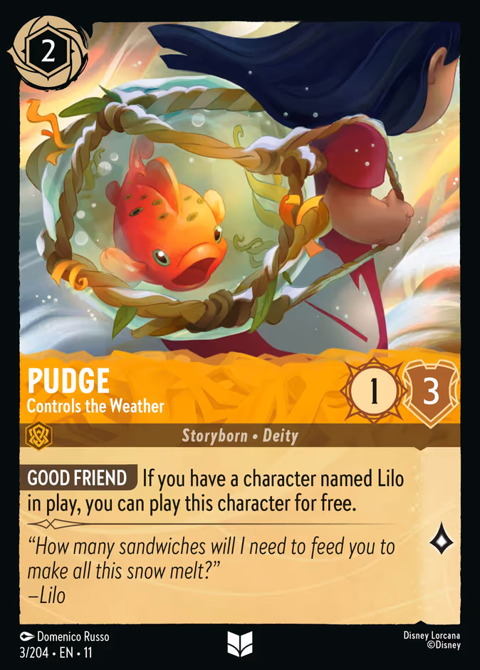 Pudge - Controls the Weather 11-3 Lorcana card
