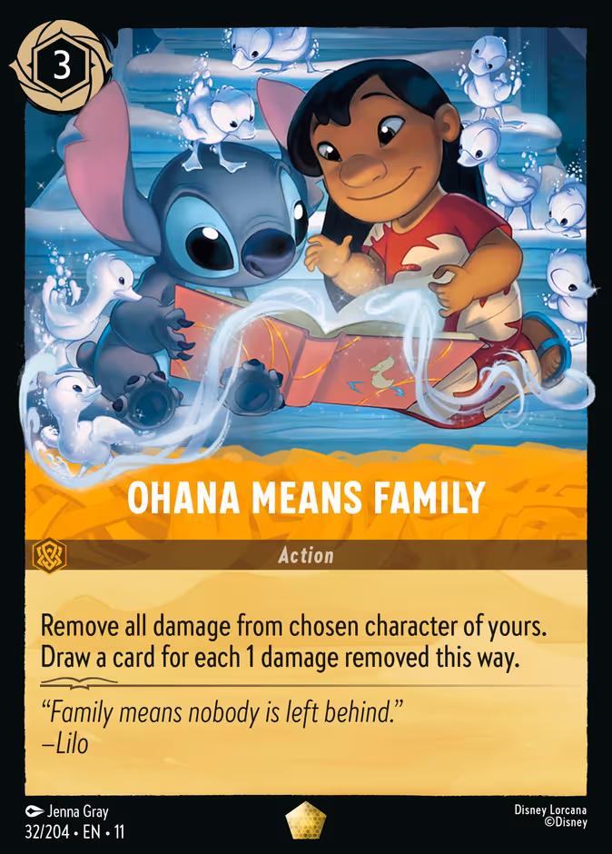Ohana Means Family 11-32 Lorcana card