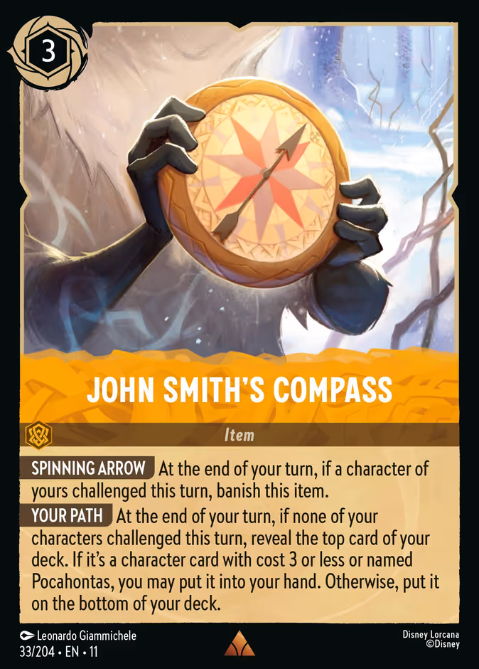 John Smith's Compass 11-33 Lorcana card