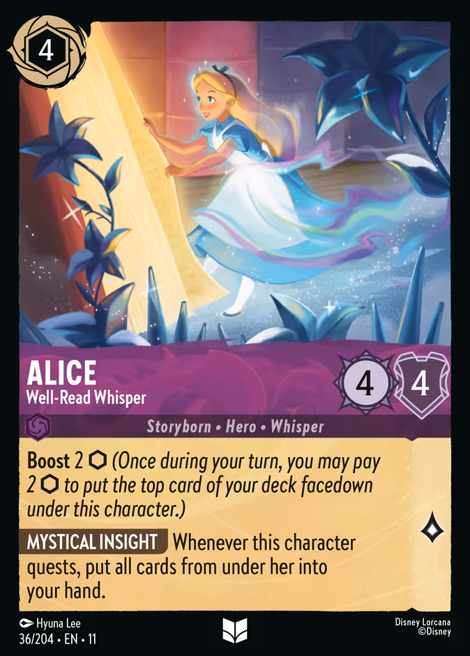 Alice - Well-Read Whisper 11-36 Lorcana card