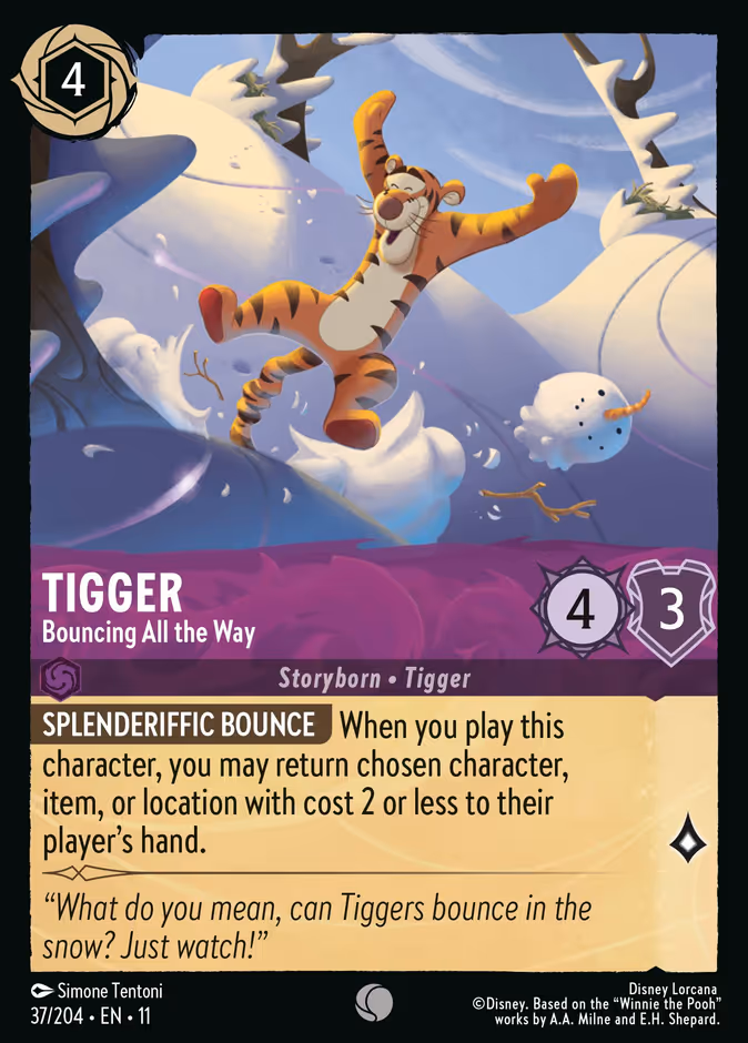Tigger - Bouncing All the Way 11-37 Lorcana card
