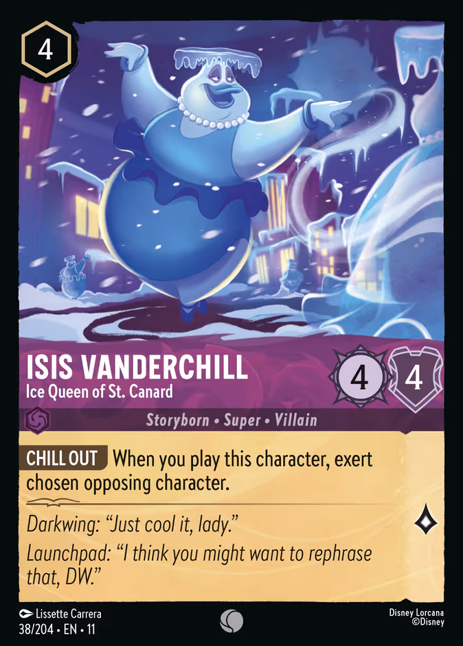 Isis Vanderchill - Ice Queen of St. Canard 11-38 Lorcana card