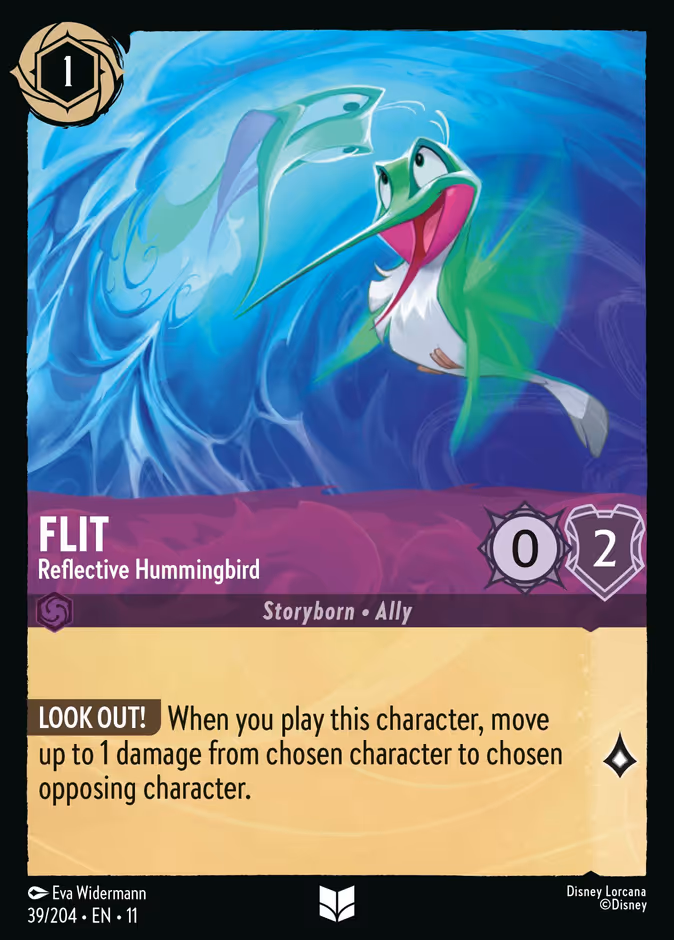 Flit - Reflective Hummingbird 11-39 Lorcana card