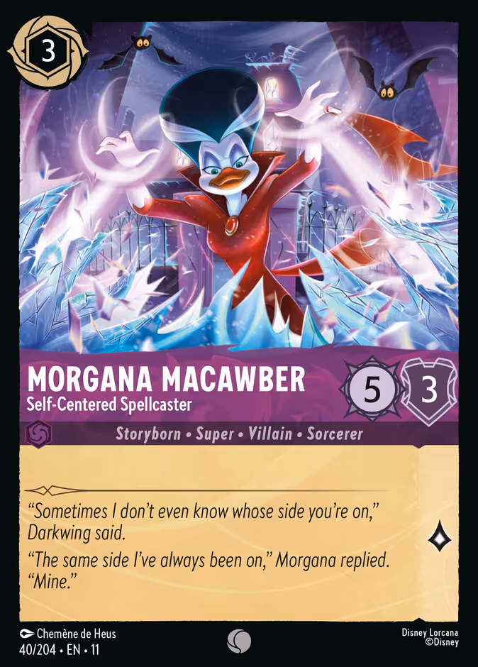 Morgana Macawber - Self-Centered Spellcaster 11-40 Lorcana card