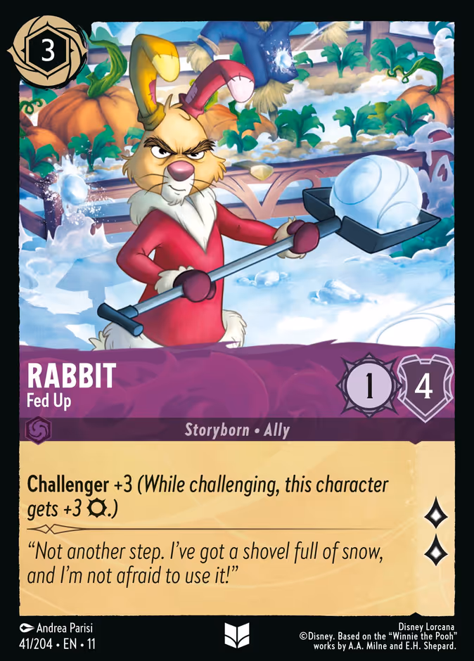Rabbit - Fed Up 11-41 Lorcana card