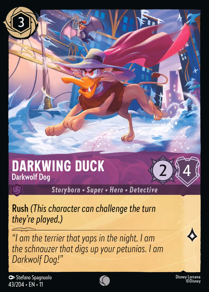 Darkwing Duck - Darkwolf Dog 11-43 Lorcana card